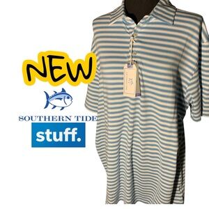 Southern Tide Blue and White Striped Shirt